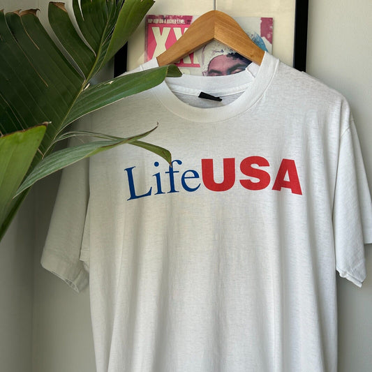 VINTAGE 80s 90s | Life USA T-Shirt sz M