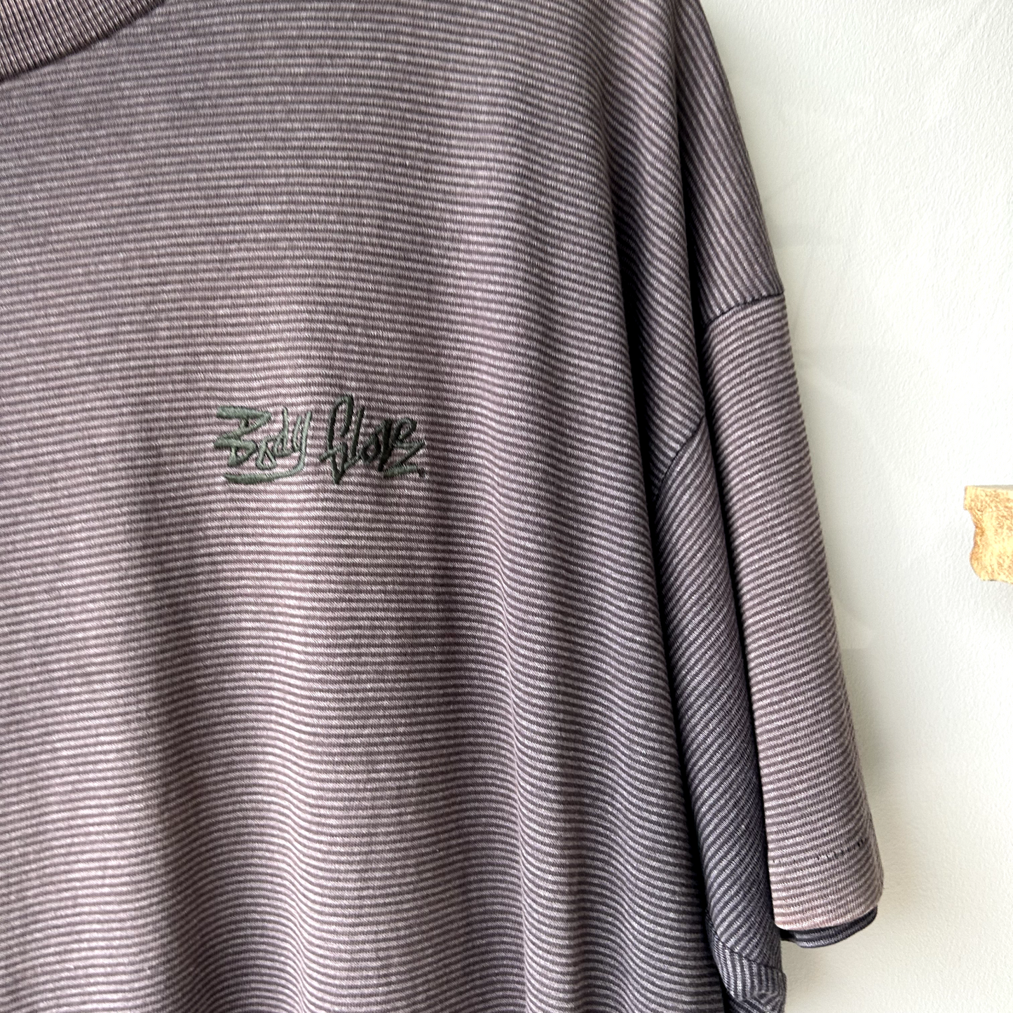 VINTAGE 1990s | Body Glove Embroidered Striped T-Shirt XXL Adult Single Stitch