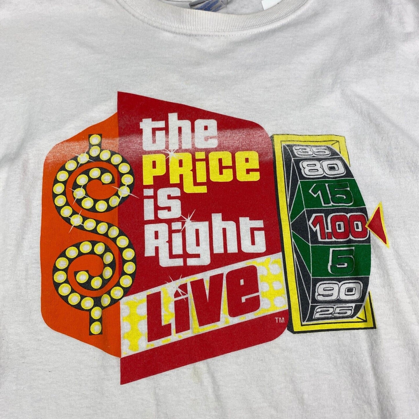 VINTAGE The Price Is Right Live White T-Shirt sz XL Adult