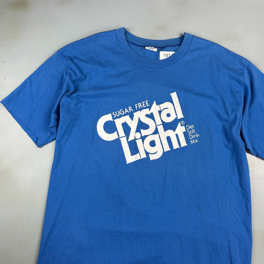 VINTAGE 80s | Crystal Light Sugar Free Diet Soft Drink T-Shirt sz L Adult