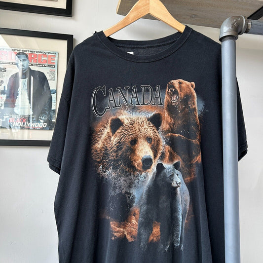 VINTAGE | Grizzly Bear Nature Canada T-Shirt sz L