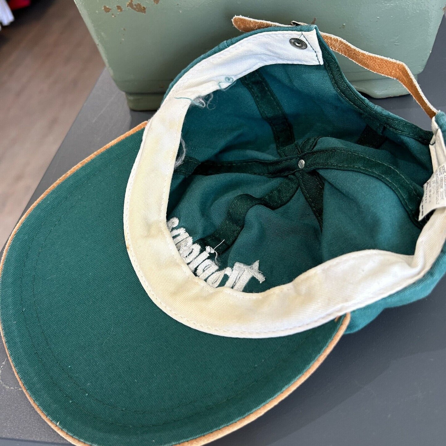 VINTAGE 90s | Tropicana Suede Brim Adjustable Cap HAT sz OS