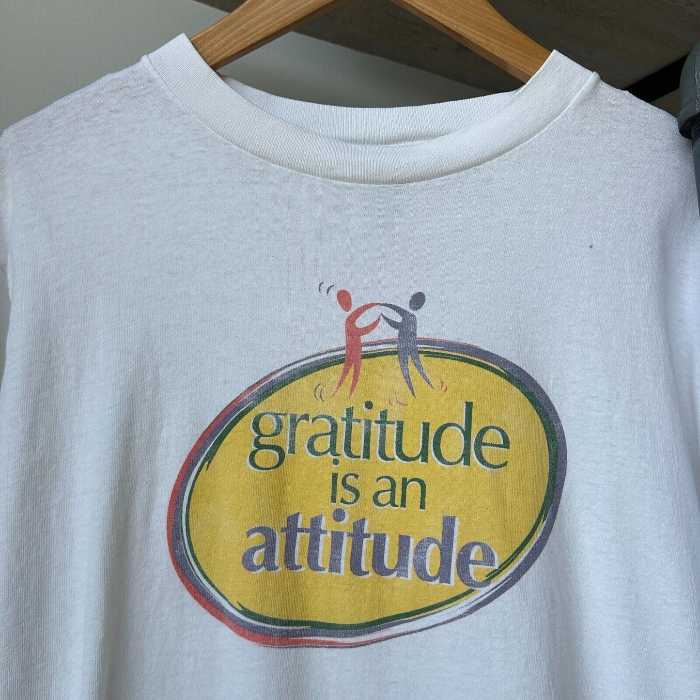 VINTAGE 90s | Gratitude Is An Attitude Dr. Laura Show T-Shirt sz L