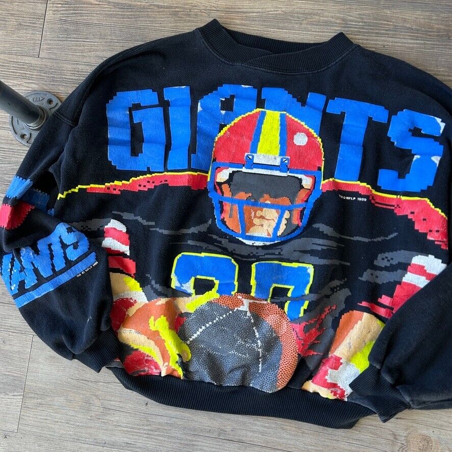 VINTAGE 80s | New York Giants Football Caribe Sweater sz L-XL