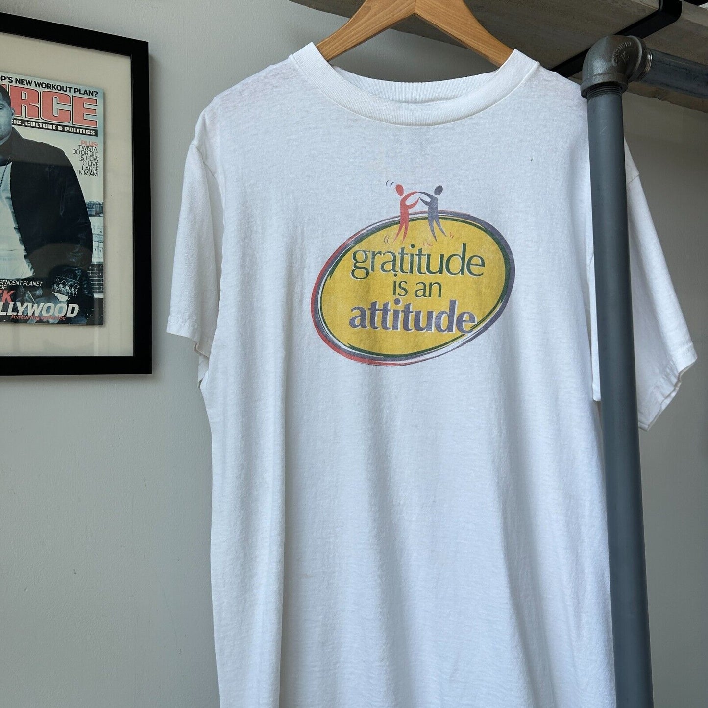 VINTAGE 90s | Gratitude Is An Attitude Dr. Laura Show T-Shirt sz L