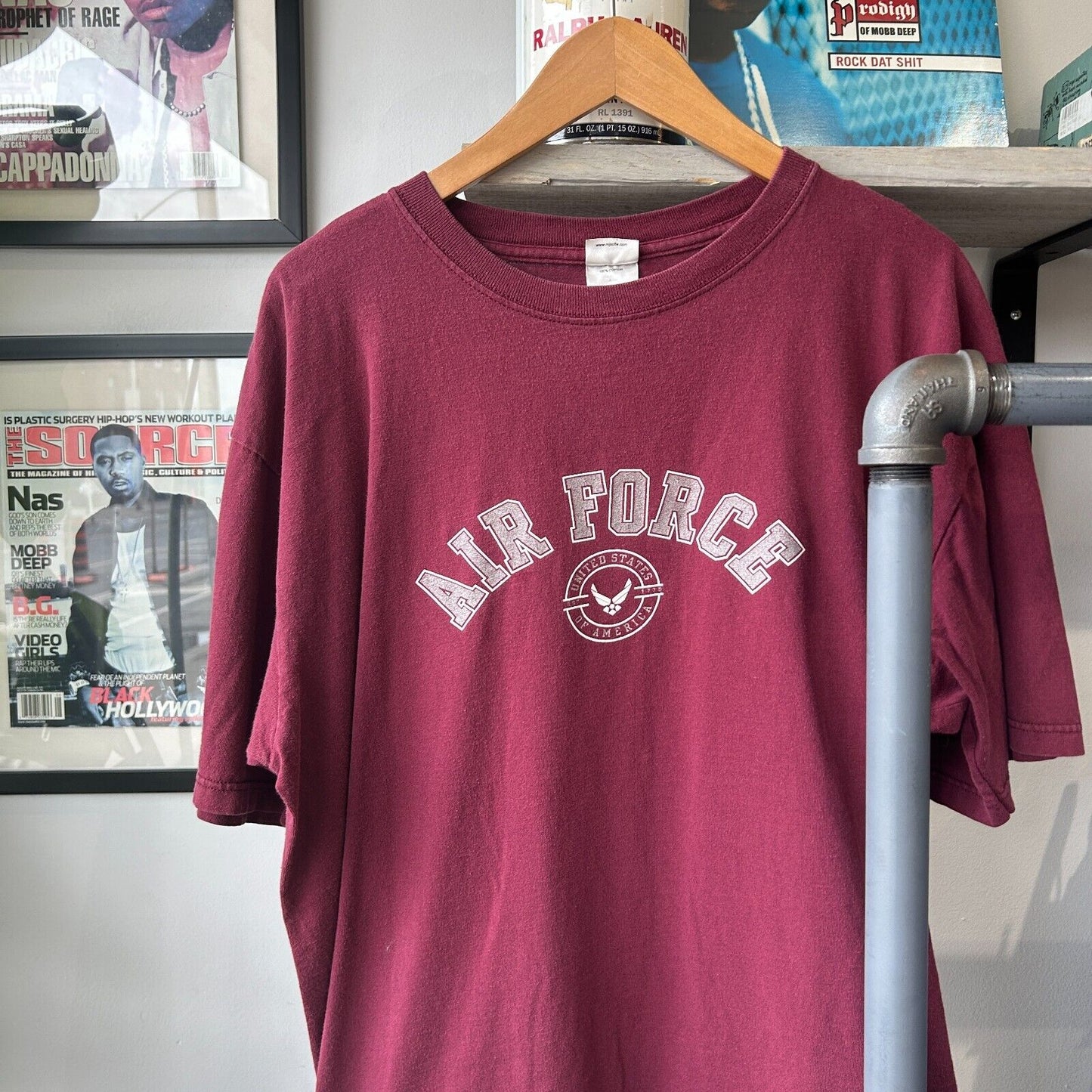 VINTAGE | Air Force Logo Maroon T-Shirt sz XL Adult