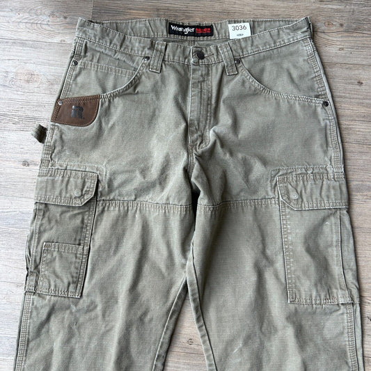 VINTAGE | Wrangler Riggs Double Knee Cargo Workwear Pants sz W34 L30