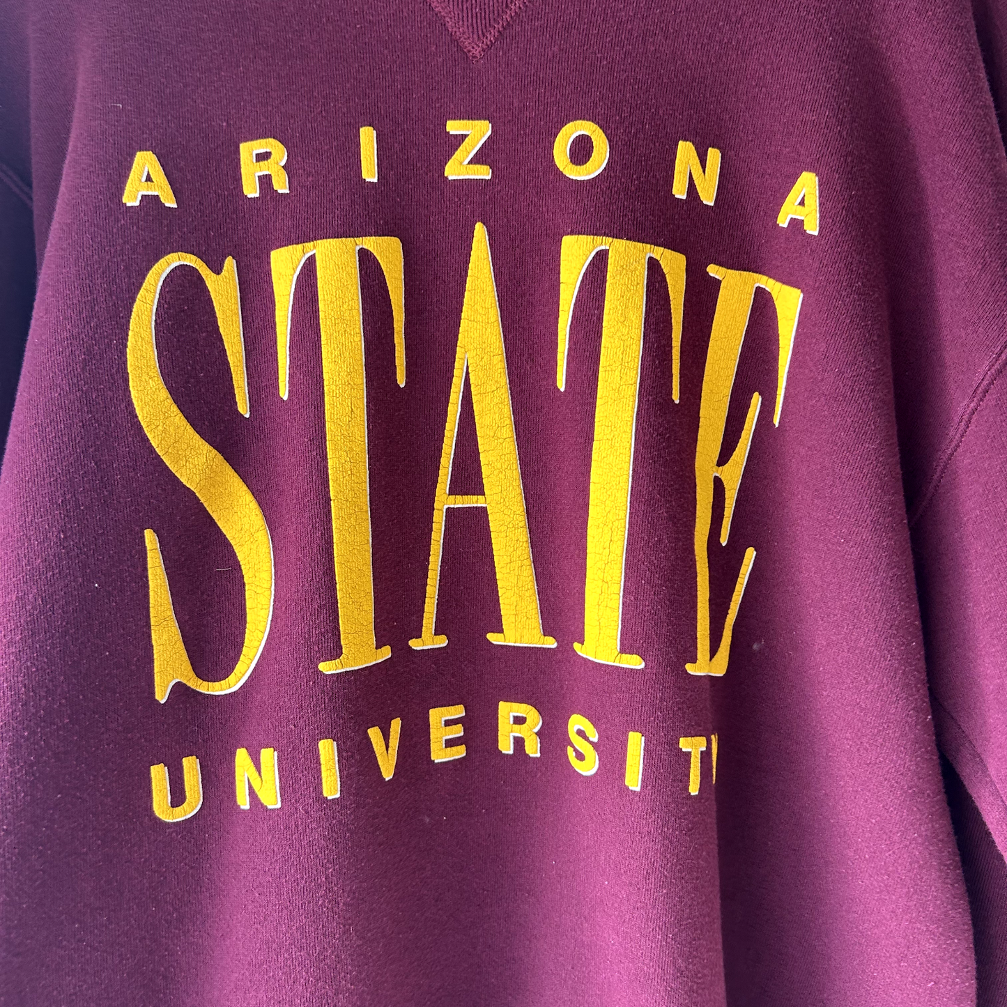 VINTAGE 1990s | Arizona State University Russell Athletics Crewneck Sweater Sz L