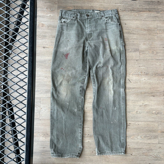 VINTAGE | Dickies Faded Sage Workwear Pants sz W34 L34