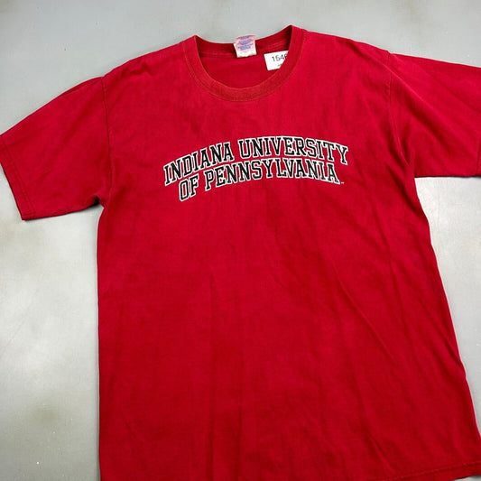 VINTAGE | Indiana University Of Pennsylvania Faded T-Shirt sz L Men Adult