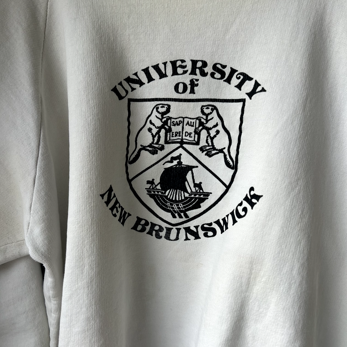 VINTAGE 1970s | University Of New Brunswick Collegiate Crewneck Sweater sz XL