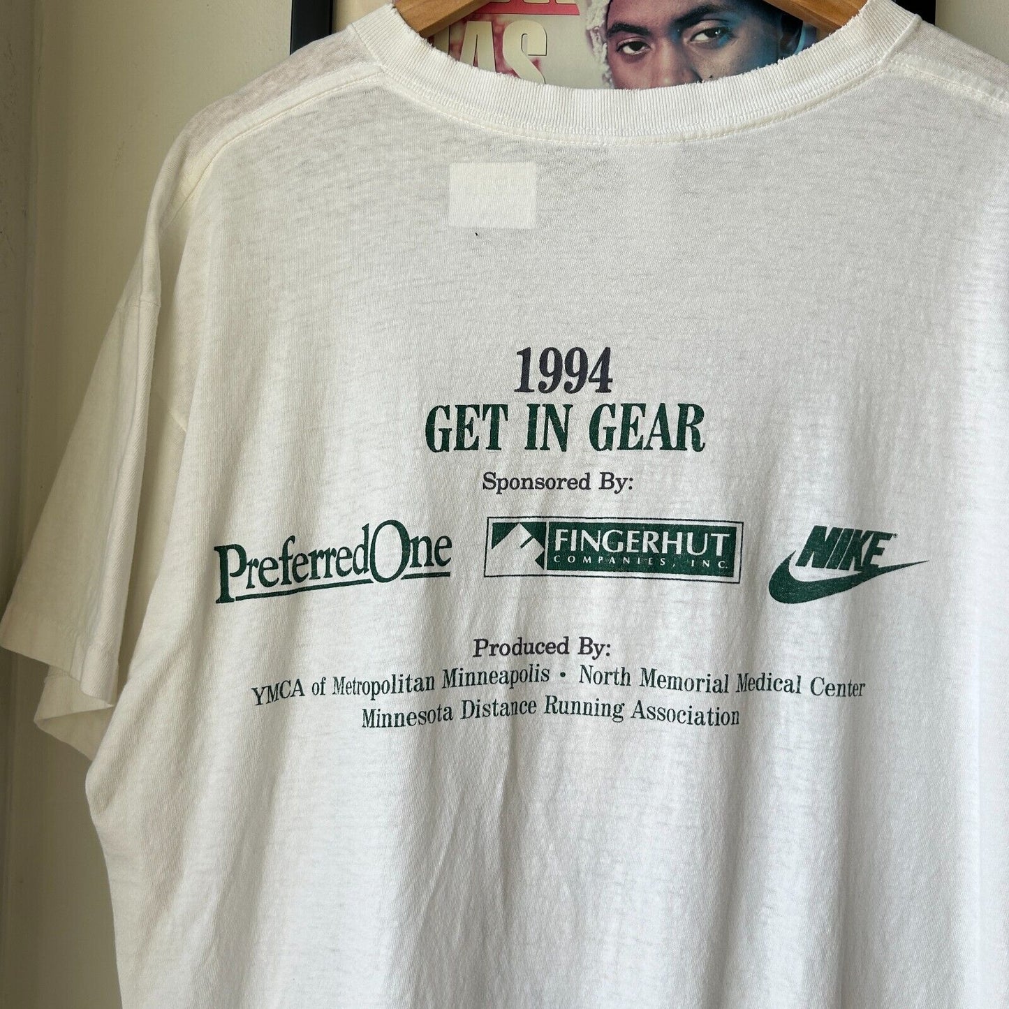 VINTAGE 90s | Nike Get In Gear Running Marathon T-Shirt sz L