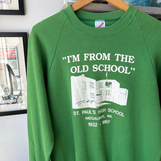 VINTAGE 80s | From The Old School Crewneck Sweater sz M Adult