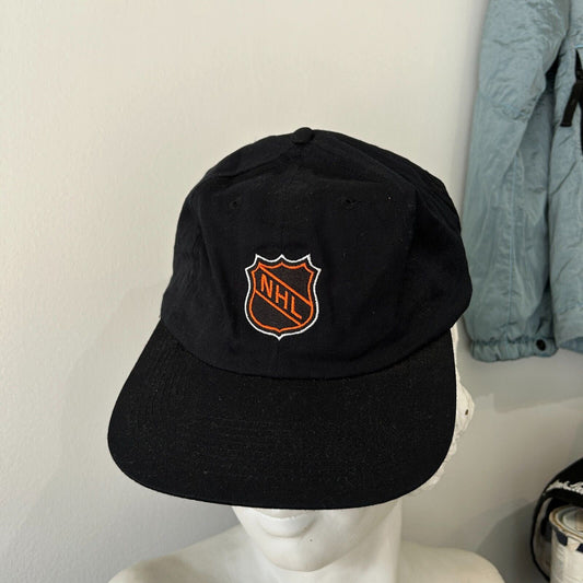 VINTAGE 90s | NHL Crest Logo Hockey Strap Back HAT One Size