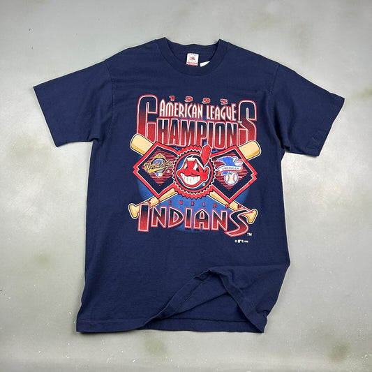 VINTAGE 1995 | Cleveland Baseball Champions MLB T-Shirt sz M Adult