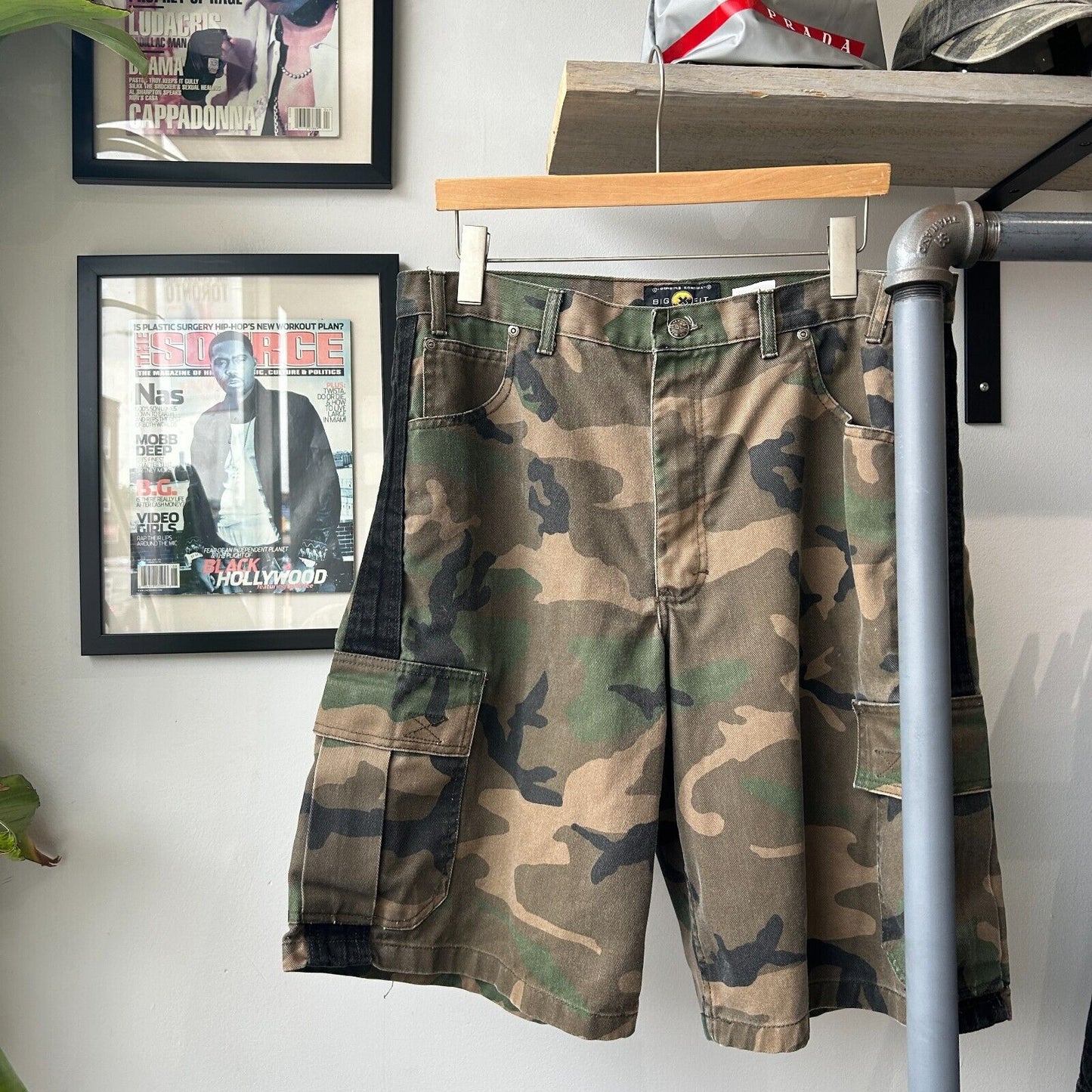 VINTAGE | Big X Fit Camo Baggy Cargo Shorts sz W36