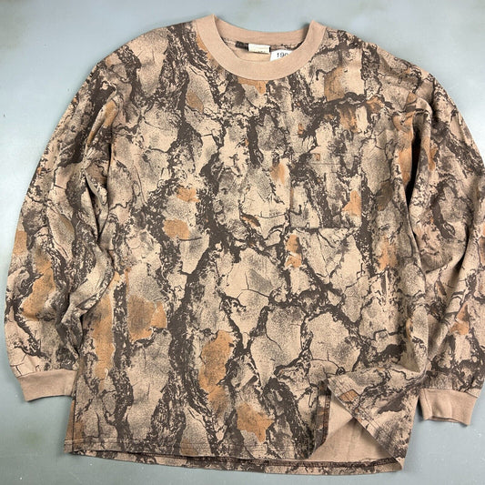 VINTAGE 90s | Liberty Desert Stone Camo Long Sleeve T-Shirt sz XL Adult