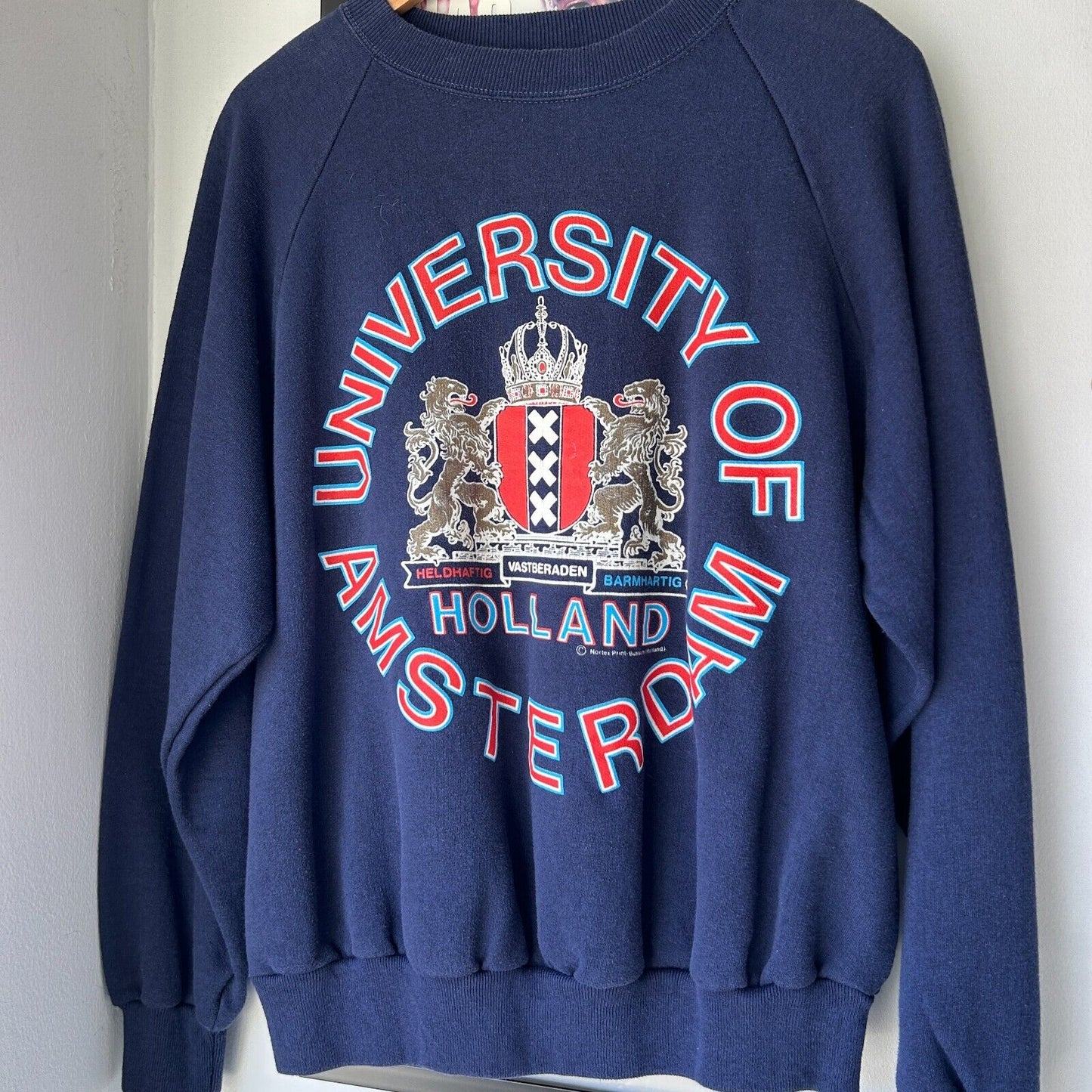 VINTAGE 90s | University Of Amsterdam Crewneck Sweater sz L