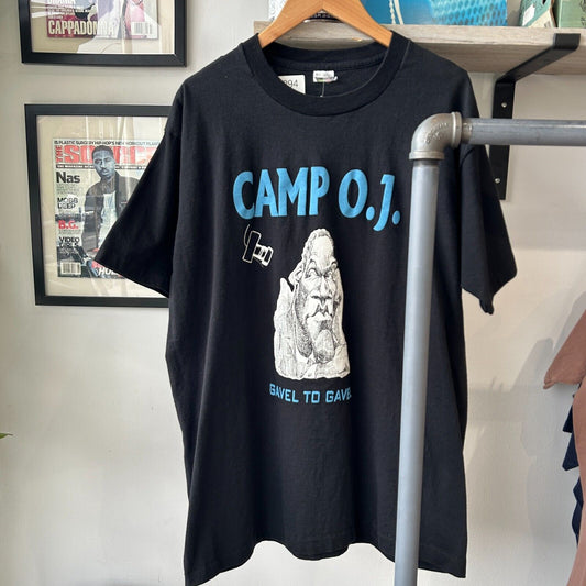 VINTAGE 90s | Camp OJ Simpson Gavel To Gavel T-Shirt sz L-XL Adult