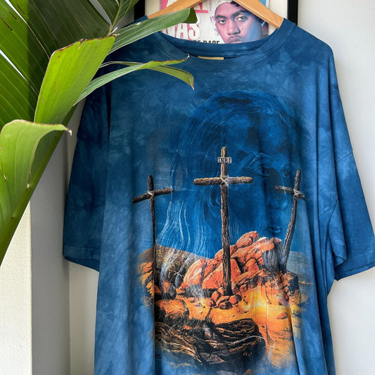 VINTAGE | Jesus Christ Tye Dye The Mountain T-Shirt sz 3XL