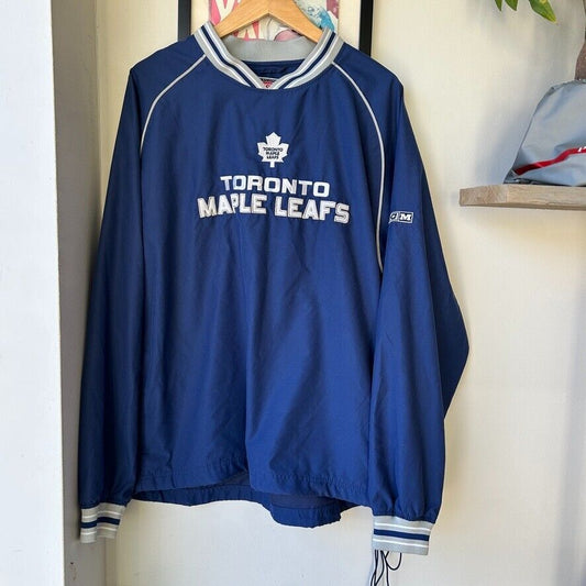 VINTAGE | Toronto Maple Leafs CCM Pullover Hockey Jacket sz M-L