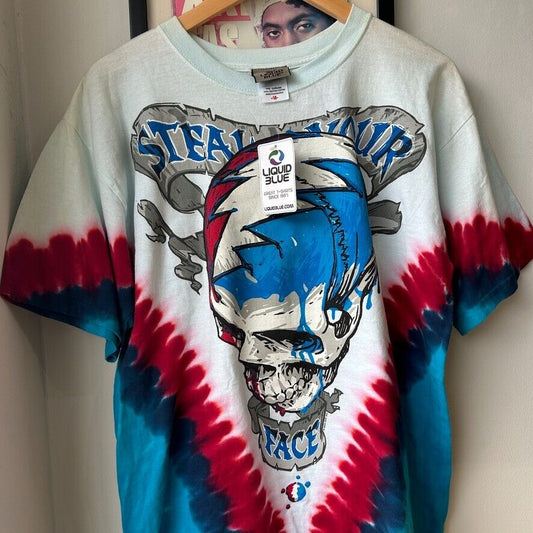 VINTAGE | Steal Your Face The Grateful Dead Liquid Blue Band T-Shirt sz M