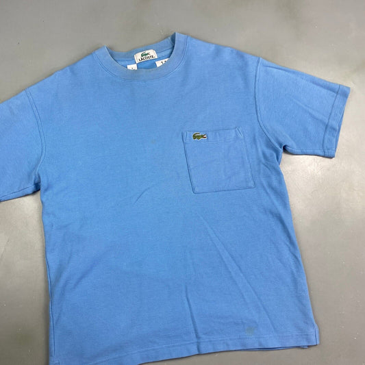 VINTAGE Lacoste Sm Alligator Blue Pocket T-Shirt sz Small Men Adult