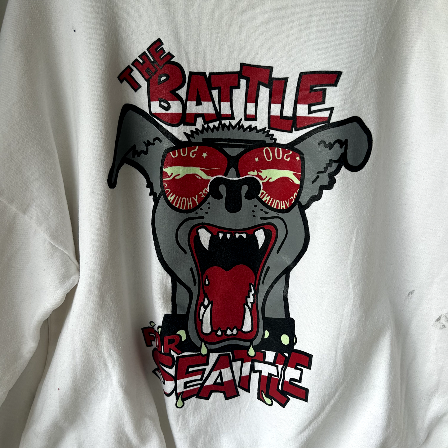 VINTAGE 1991 | Battle For Seattle Greyhounds Football Crewneck Sweater sz XL