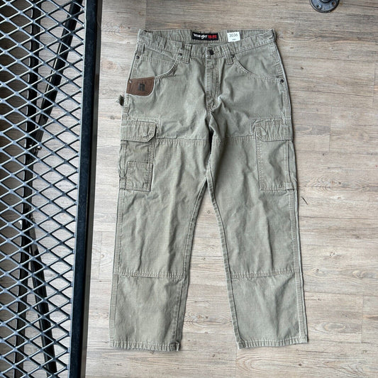 VINTAGE | Wrangler Riggs Double Knee Cargo Workwear Pants sz W34 L30