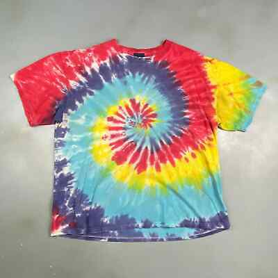 VINTAGE Tye Dye Spiral Blank T-Shirt sz Medium Adult