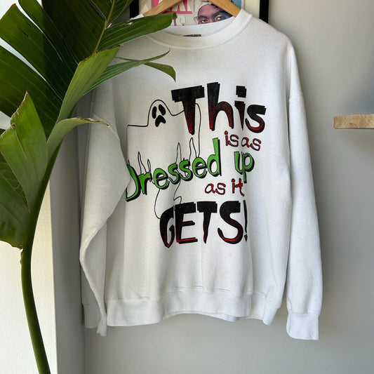 VINTAGE 90s | This Is Dressed Up As It Gets Halloween Crewneck Sweater sz L