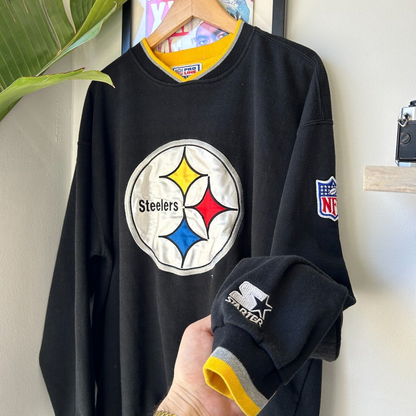VINTAGE 90s | Pittsburgh Steelers STARTER NFL Crewneck Sweater sz XL Adult