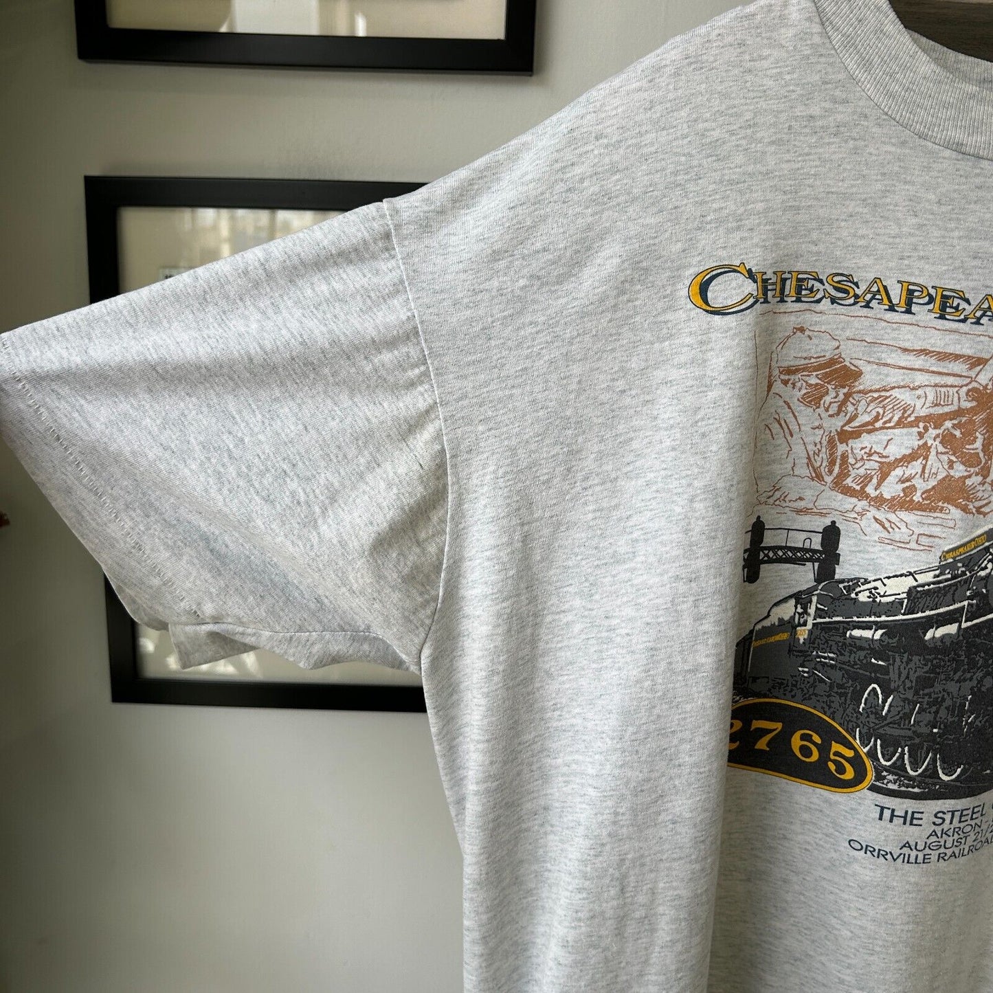 VINTAGE 90s | The Steel City Express Train T-Shirt sz XL Adult