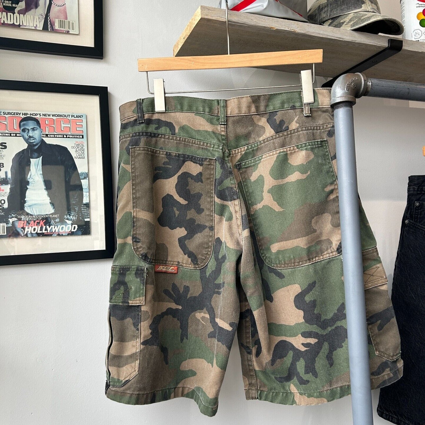 VINTAGE | Big X Fit Camo Baggy Cargo Shorts sz W36