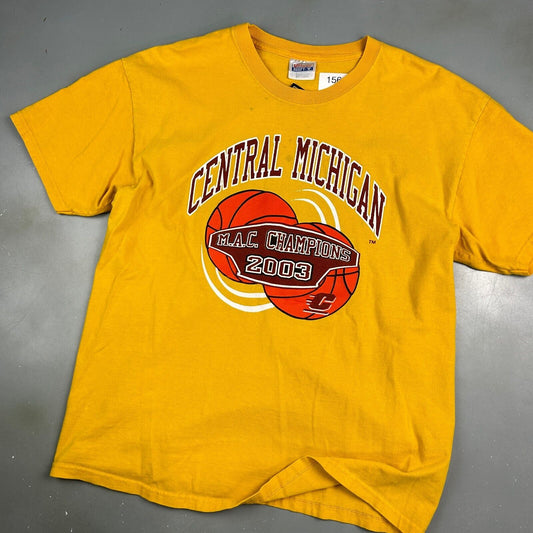 VINTAGE 03' | Central Michigan Champions Basketball T-Shirt sz L Men Adult