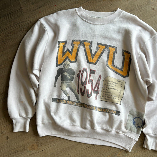 VINTAGE 90s | College Football WVU Crew Sweater sz XL