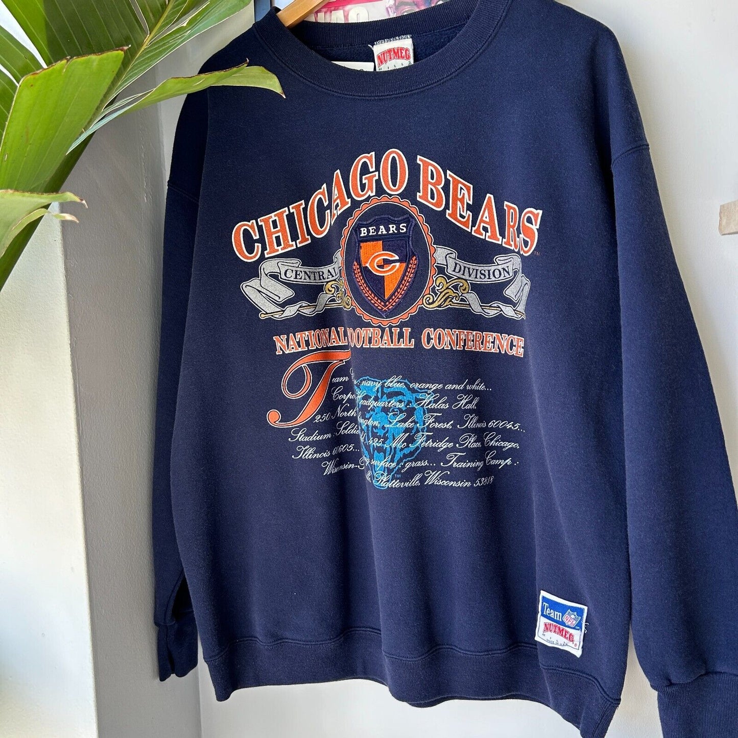 VINTAGE 90s | Chicago Bears Team Nutmeg NFL Football Sweater sz XL Adult