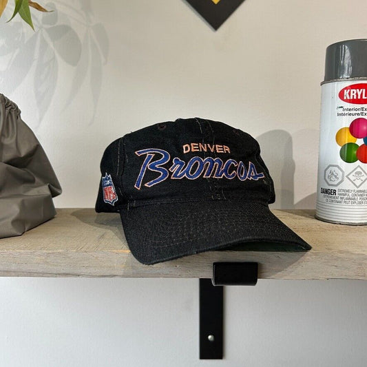 Vintage 90s | Denver Broncos Script NFL Snapback HAT sz OS