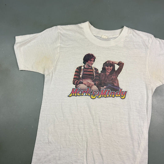 VINTAGE 80s | Robin Williams Mork & Mindy T-Shirt sz XS Adult