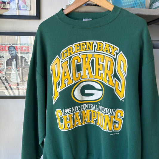 VINTAGE 90s | Green Bay Packers Champions Crewneck Sweater sz XL Adult