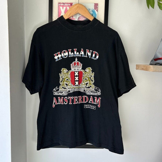 VINTAGE 90s | Holland Amsterdam Crest Logo T-Shirt sz M