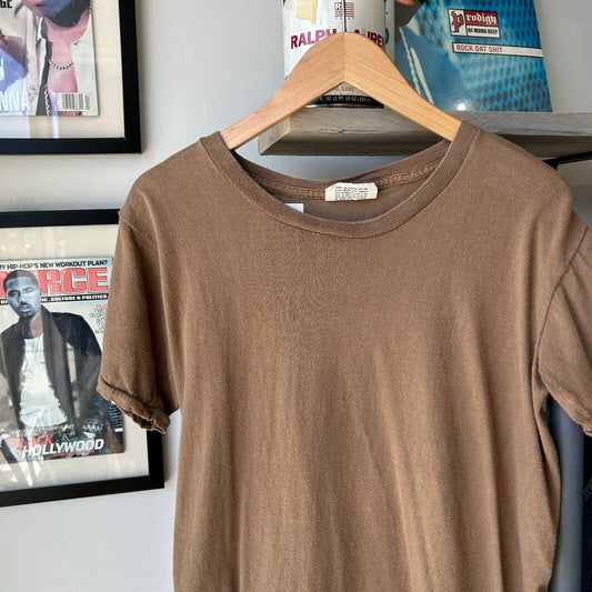 VINTAGE 90s | Blank Brown T-Shirt sz M Adult