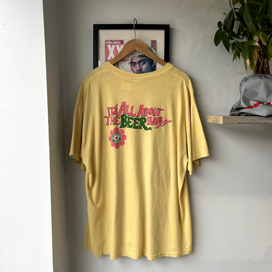 VINTAGE | Austin Powers Heineken Beer Graphic T-Shirt XL Adult Yellow