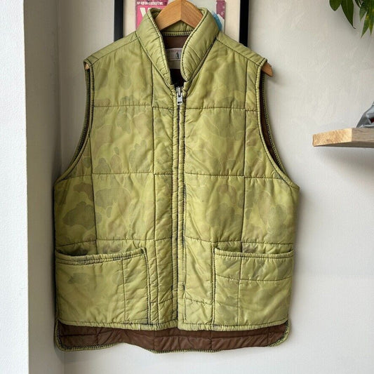 VINTAGE 70s/80s | Zero Wear Faded Camo Hunting Vest Jacket sz L