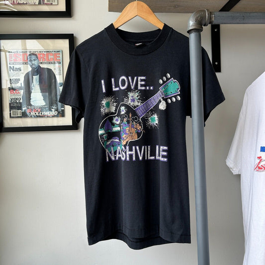 VINTAGE 90s | I Love Nashville Music City T-Shirt sz M