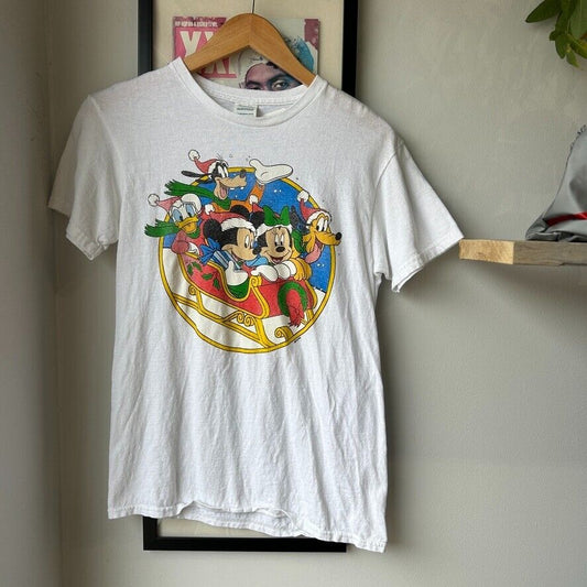 VINTAGE | Mickey Mouse Christmas Cartoon T-Shirt sz S