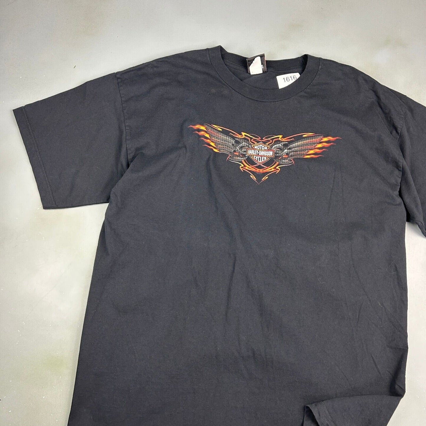 VINTAGE | Harley Davidson Motor Cycles Biker Silver Eagle T-Shirt sz XXL Adult