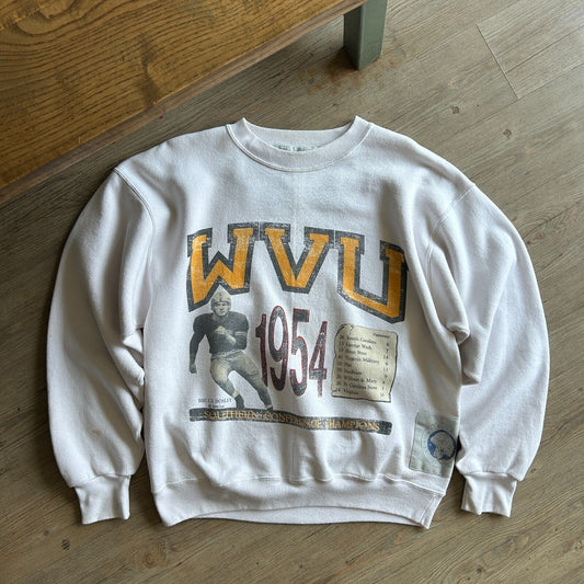 VINTAGE 90s | College Football WVU Crew Sweater sz XL