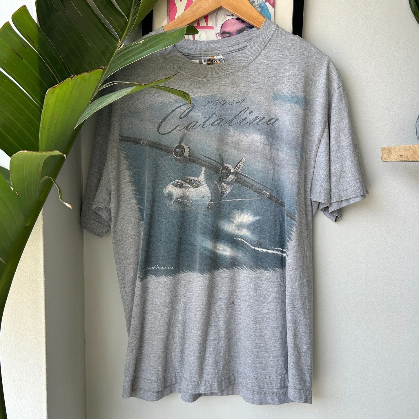 VINTAGE | Catalina PBY-5A Patrol Bomber Plane T-Shirt sz M