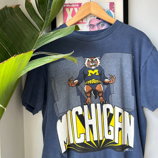 VINTAGE 90s | Michigan Wolverines T-Shirt sz L